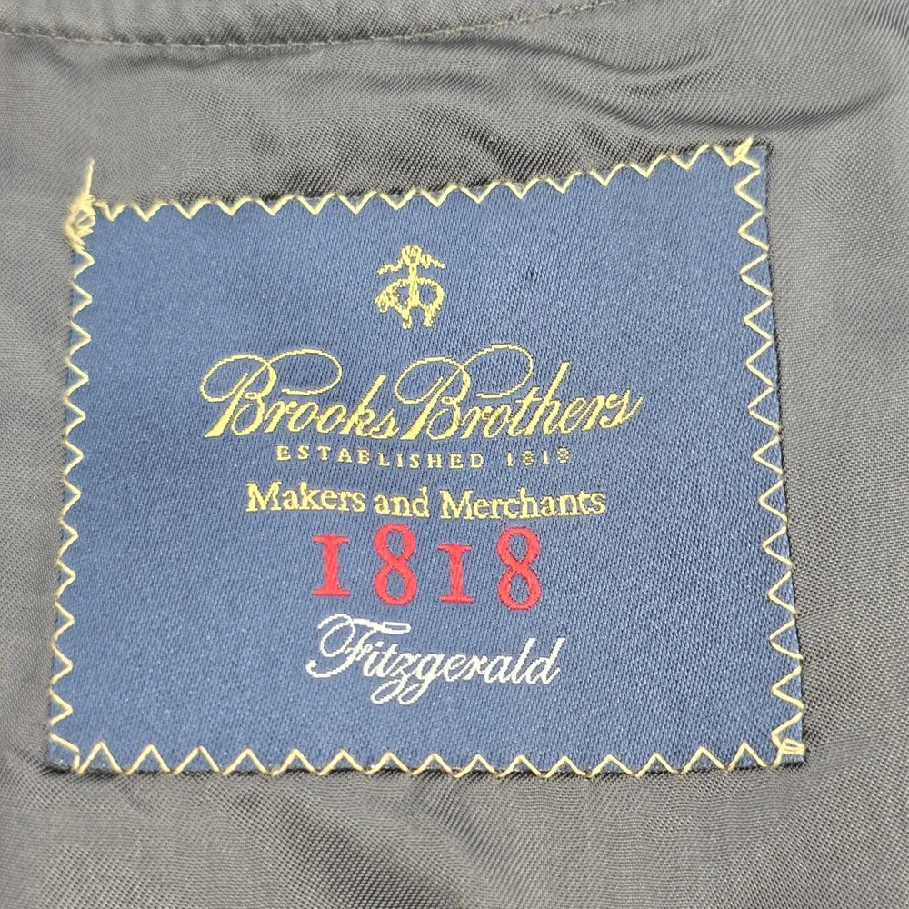 Brooks Brothers Blazer Mens 42R Grey Pinstripe 1818 Fitzgerald Sport Coat